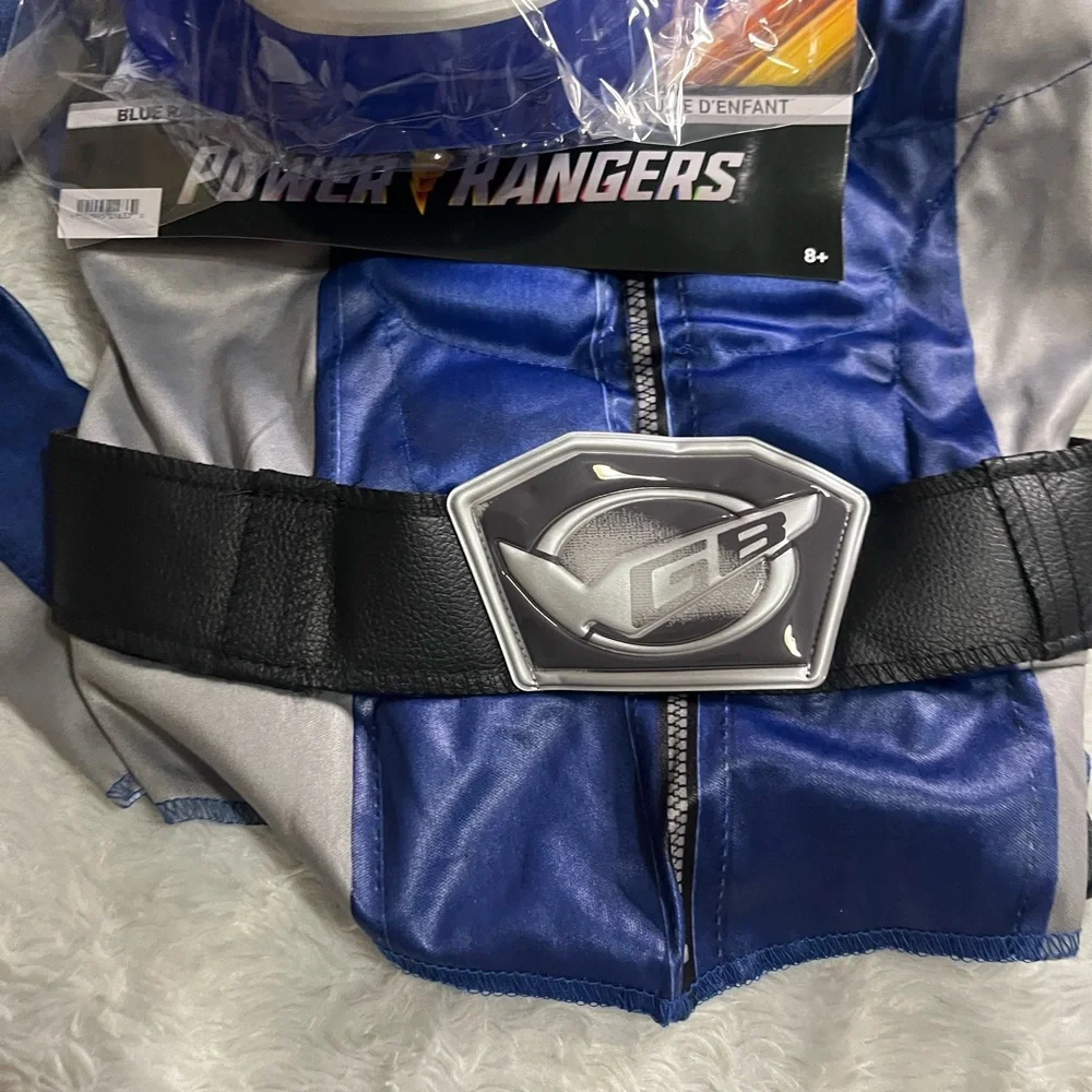 Power Rangers Beast Morphers Blue Power Ranger Halloween Costume Size M 8-10